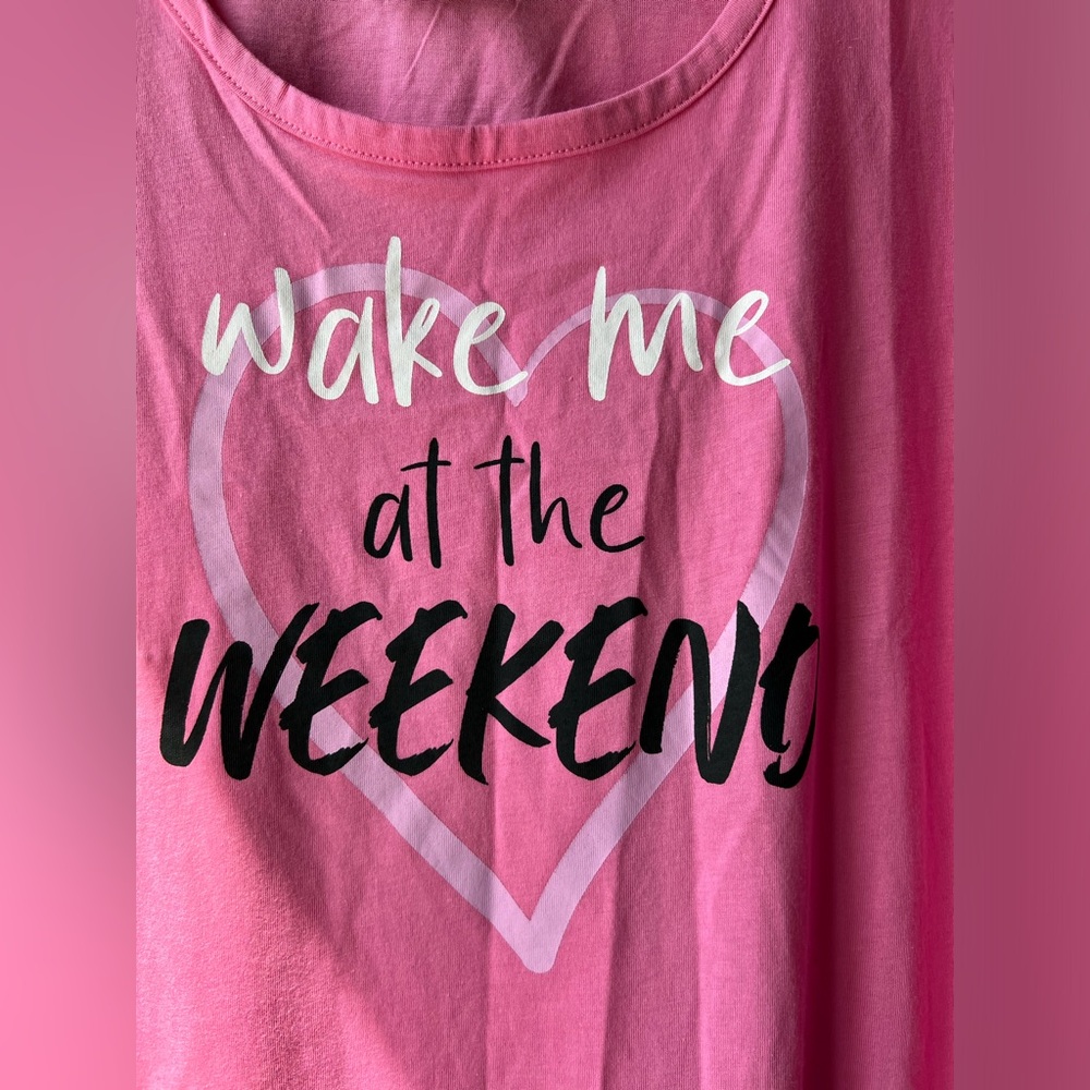 Avenue - NWT - 14/16 - Sleepshirt  Wake Me - Pink